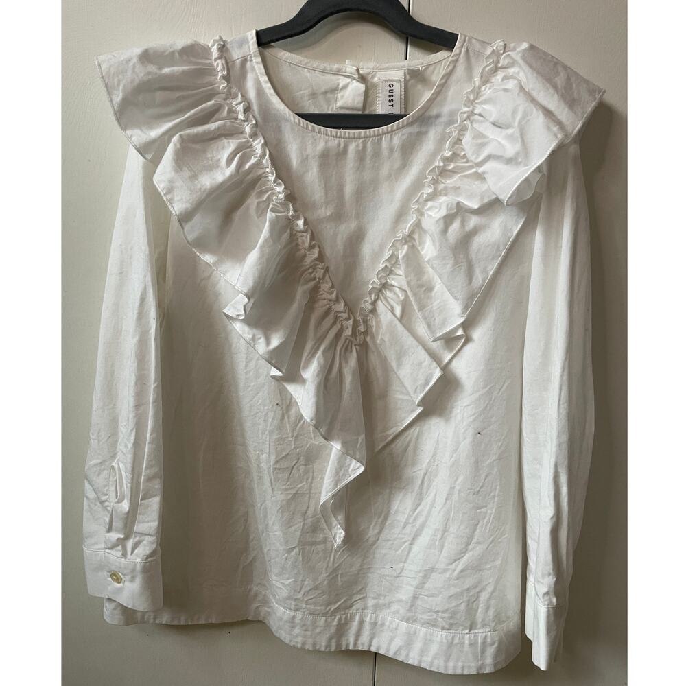 Anthropologie Guest Editor Ruffles Blouse Top
